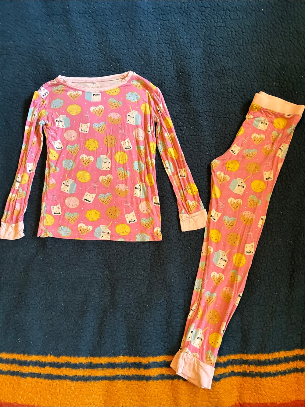 Little Sleepies Pink Heart & Snack Print Long-Sleeve Pajama Set